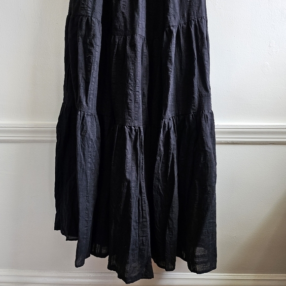 New Young Fabulous & Broke On/Off Shoulder Tiered Black Maxi Dress NWT Small - Picture 9 of 14